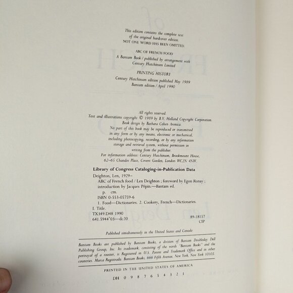 Len Deighton ABC Of French Food Vintage Hardcover Cooking Book - Picture 4 of 6